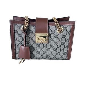Authentic Gucci Padlock GG Small Shoulder Bag